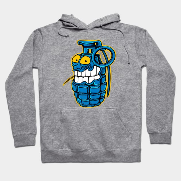 Crazy grenade Hoodie by Joe Tamponi